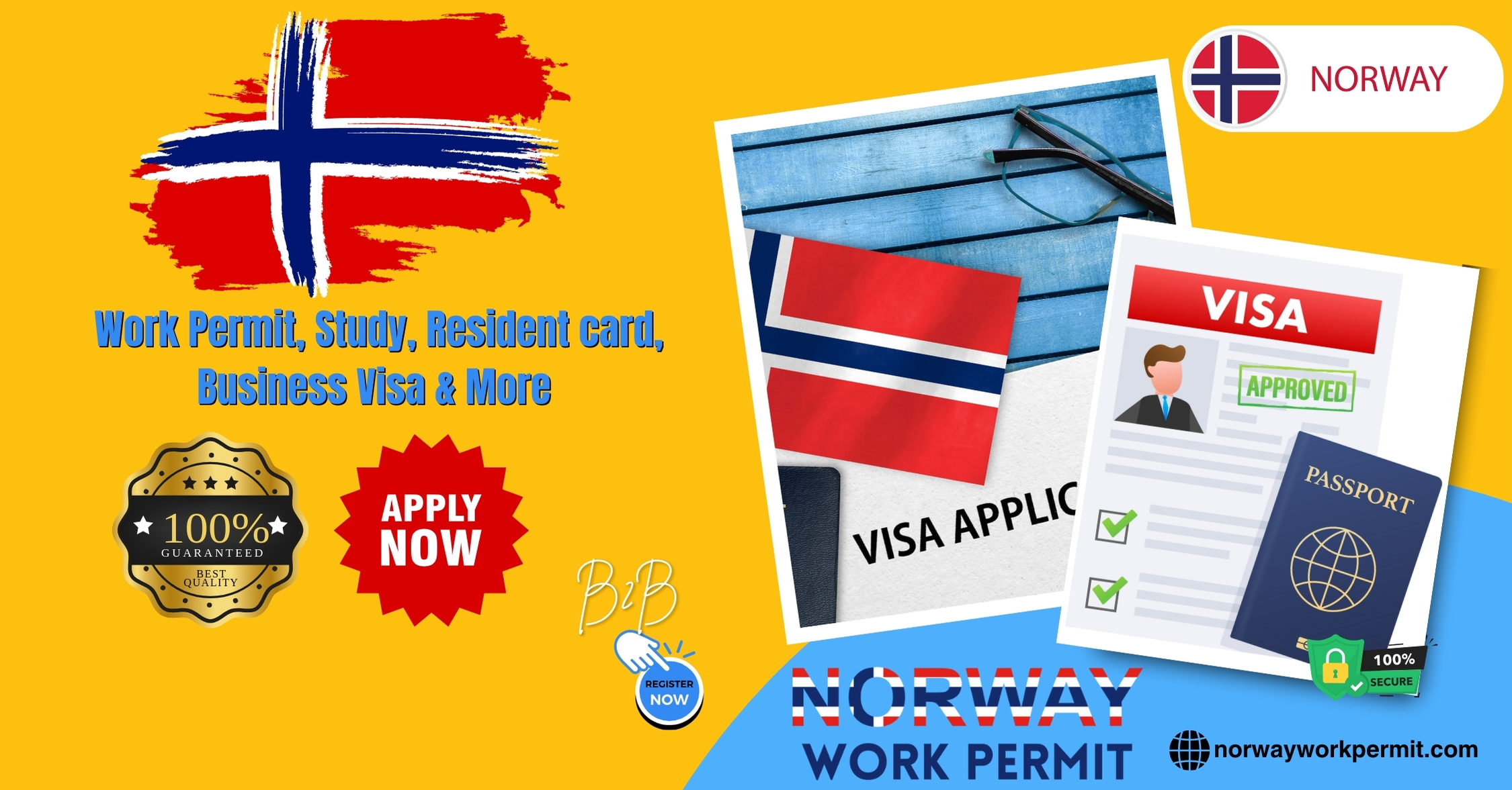 Norway Work Permit Visa & Business Resident Visa Requirements for Citizens of Benin